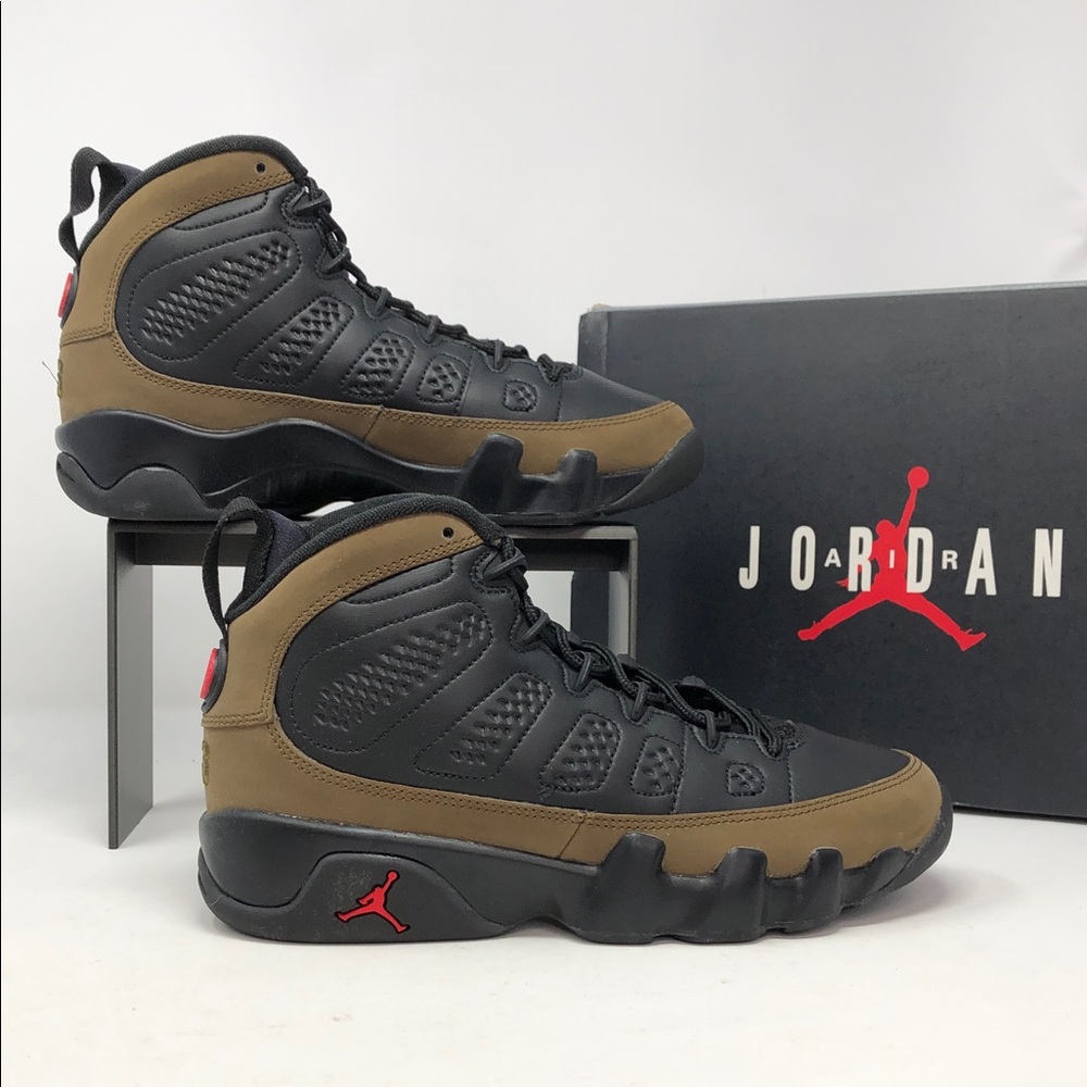 Air Jordan 9 Retro (GS) Black Olive HV4574-030 Youth Sneakers - Size 6Y